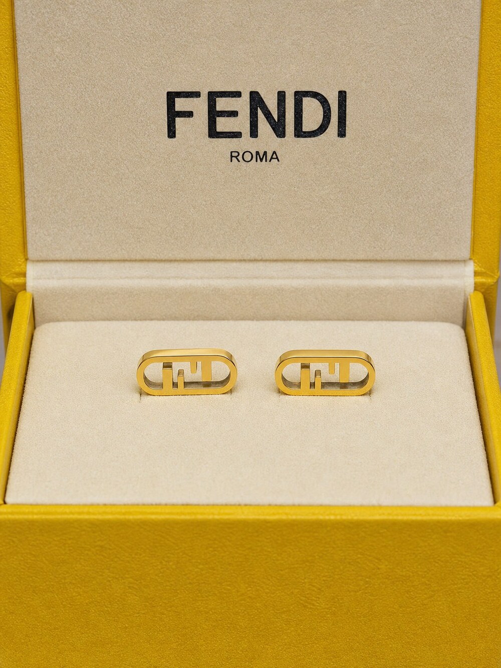 Fendi Modern Designer Earrings Style 2 | New with Box - Picture 1 of 9